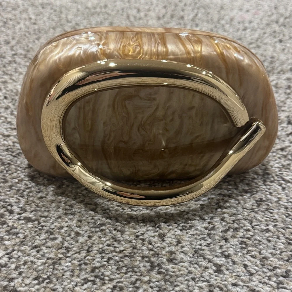 Gold clutch purse